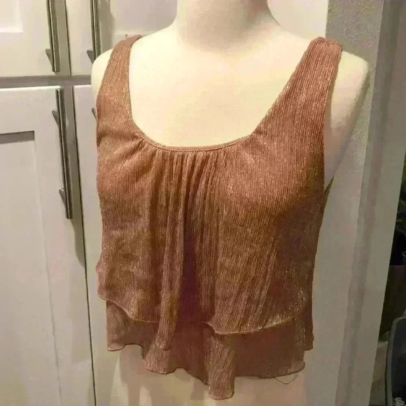 Charlotte Russe Tops - Crop Top Rose Gold